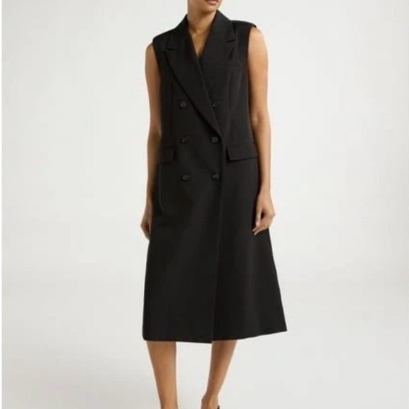 Scoop Dresses & Skirts - 𝐍𝐖𝐓-𝐒𝐂𝐎𝐎𝐏 𝐁𝐋𝐀𝐂𝐊 𝐃𝐎𝐔𝐁𝐋𝐄 𝐁𝐑𝐄𝐀𝐒𝐓𝐄𝐃 𝐂𝐑𝐄𝐏𝐄 𝐌𝐀𝐗𝐈 𝐕𝐄𝐒𝐓